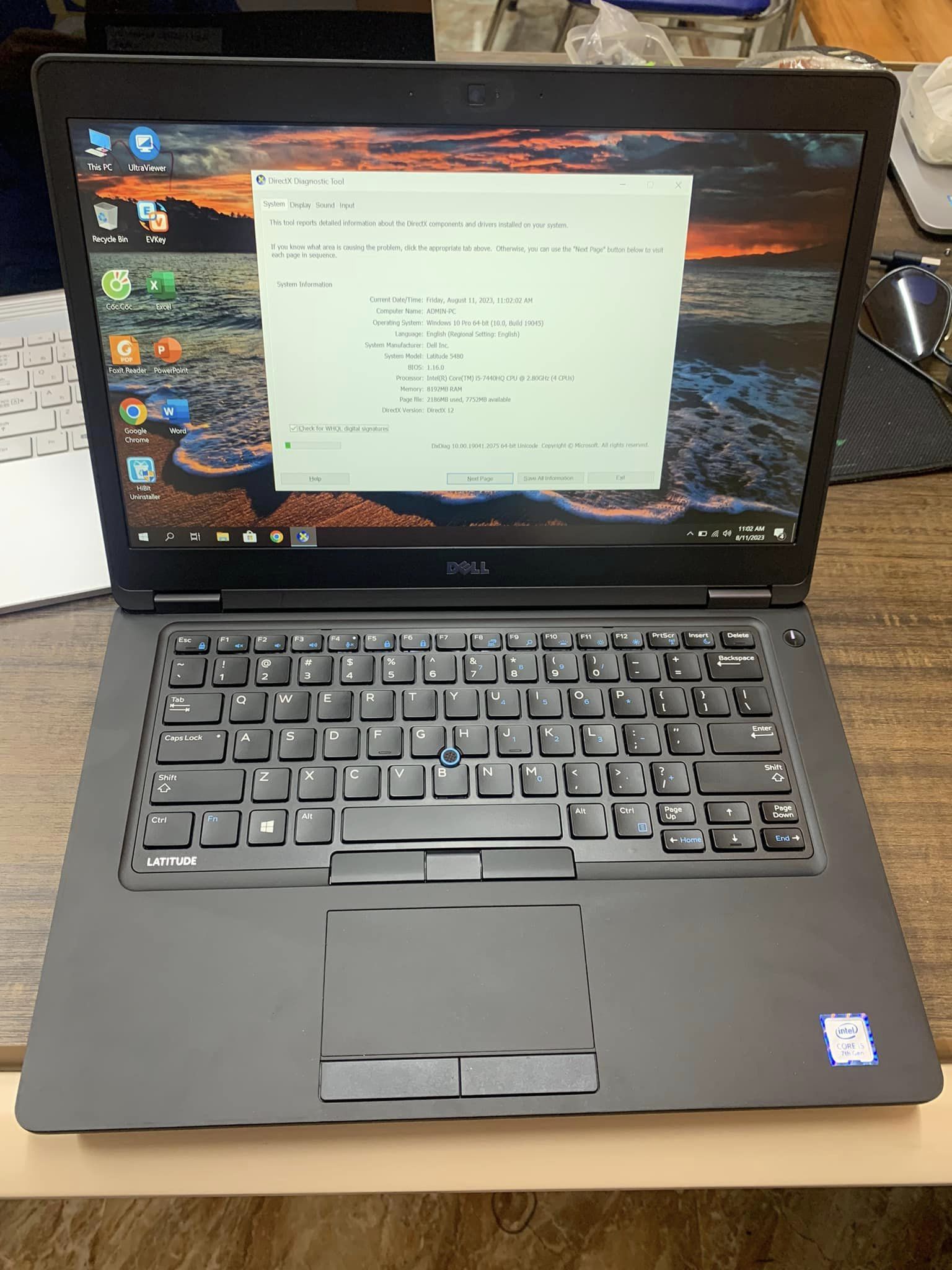 Laptop Dell Latitude 5480 i5 7440hq ram 8gb ssd 256