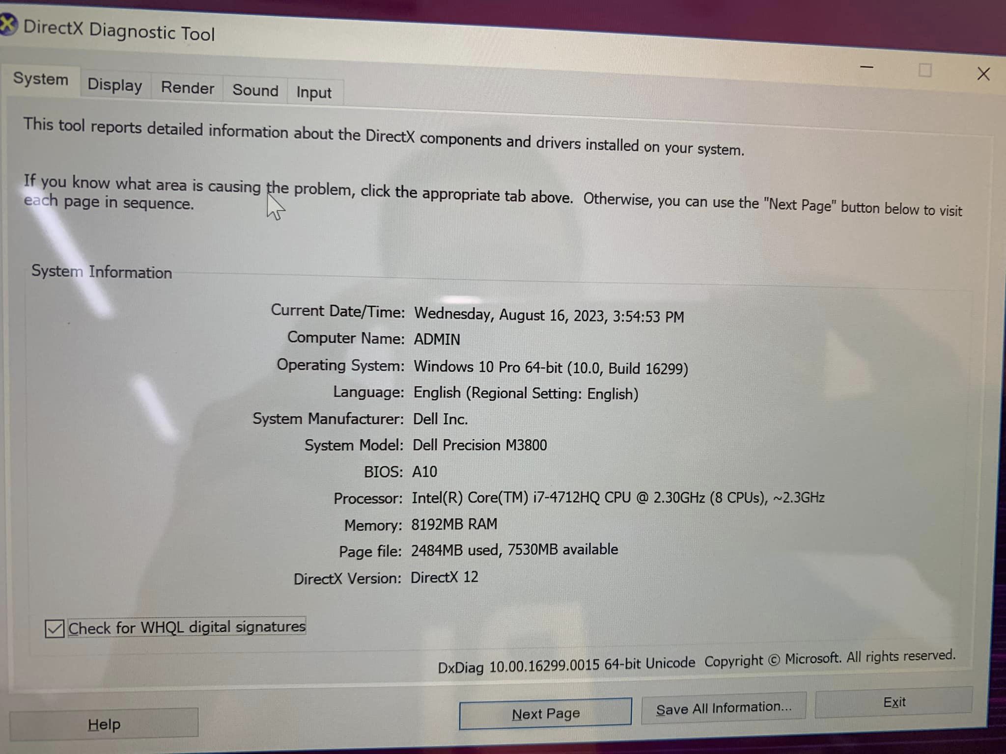 Dell Precision 3800 i7-4712HQ Ram 8G Ssd 256G Vga Quadro K1100M 2Gd5